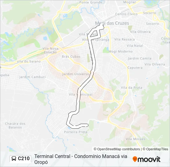C210 Bus Line Map