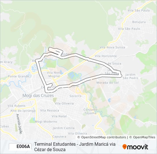 E006A bus Line Map