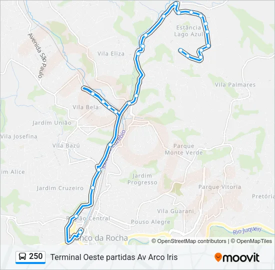 250 Bus Line Map