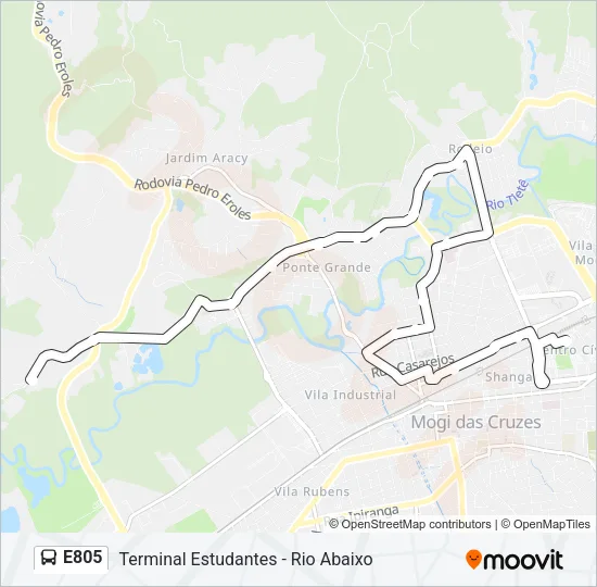 E805 Bus Line Map