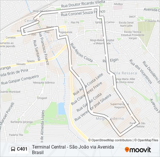 C401 bus Line Map