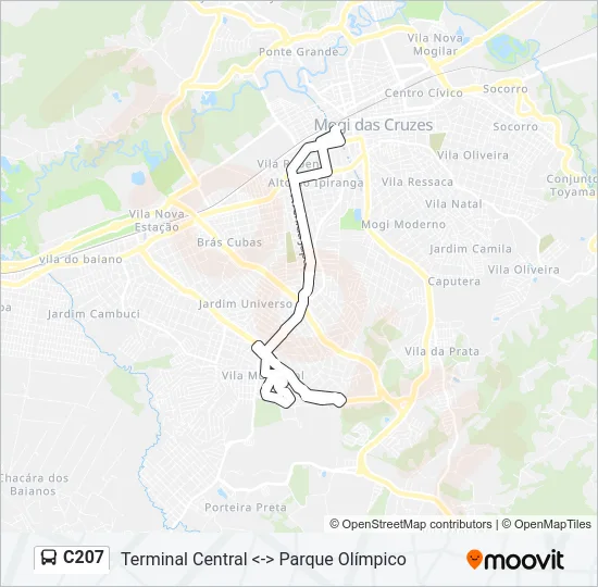 C207 Bus Line Map