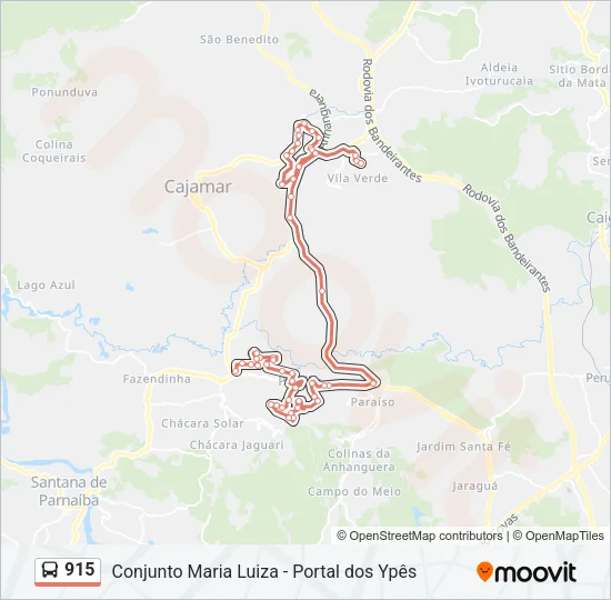 915 Bus Line Map