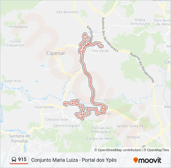 915 Bus Line Map