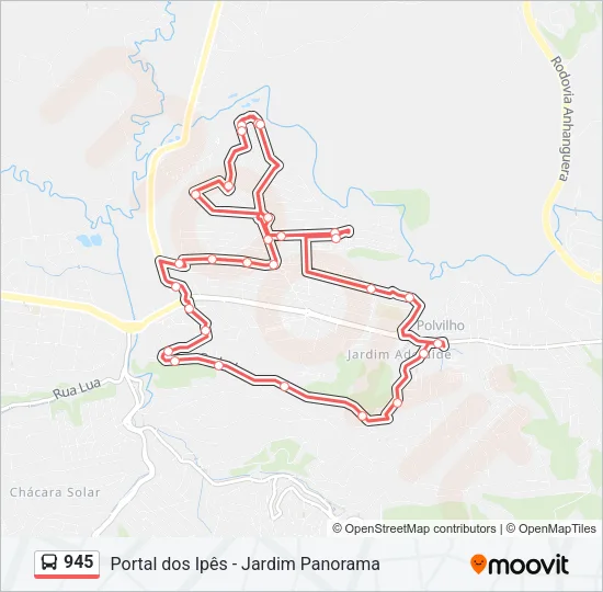 945 Bus Line Map