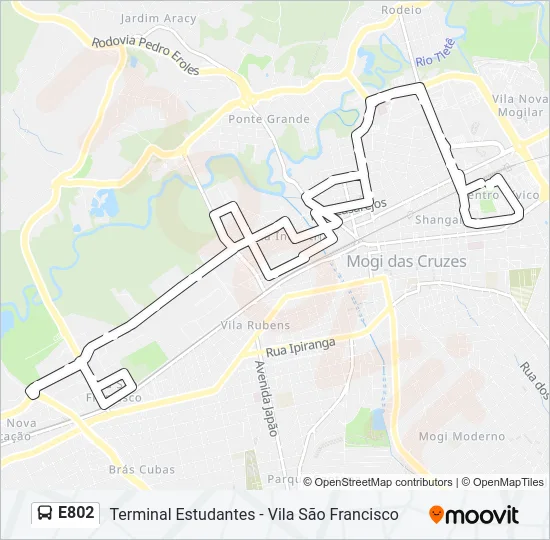 E802 Bus Line Map