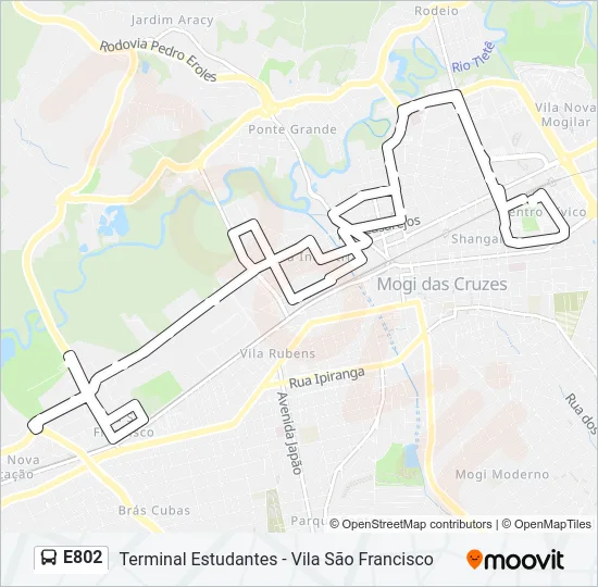 E802 Bus Line Map