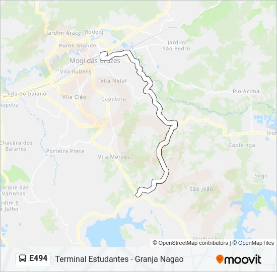 E494 Bus Line Map