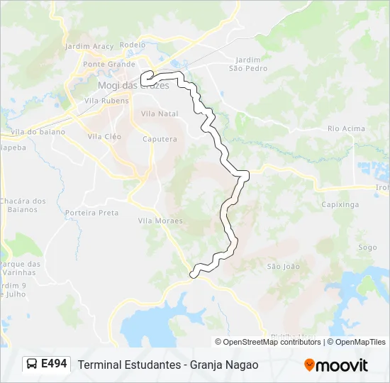 E494 Bus Line Map