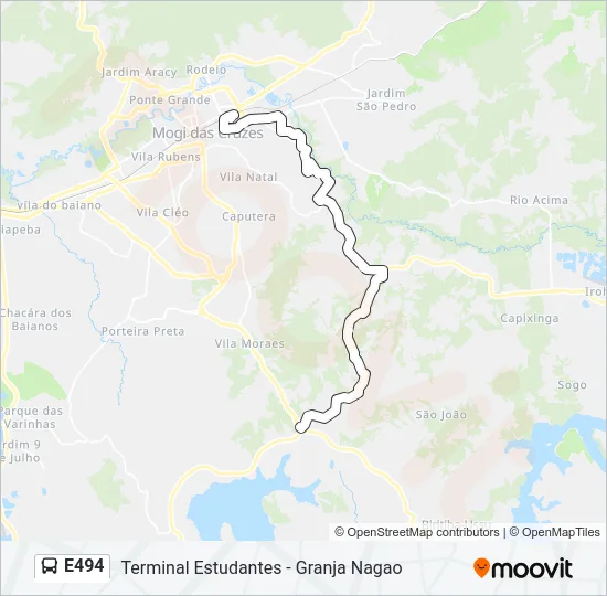 E494 Bus Line Map