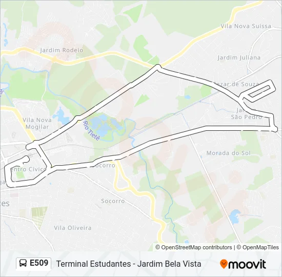 E509 Bus Line Map