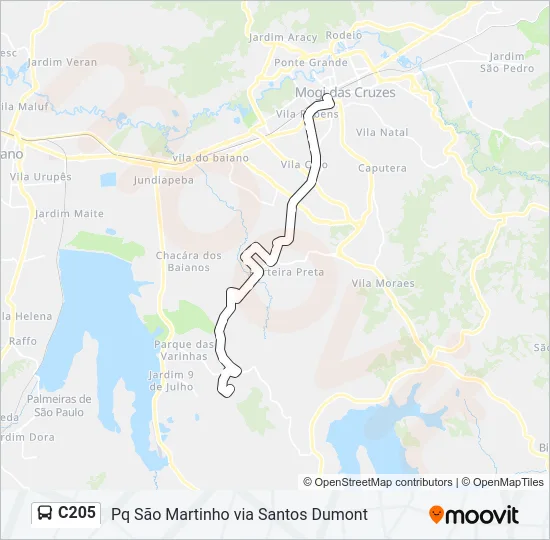 C205 Bus Line Map