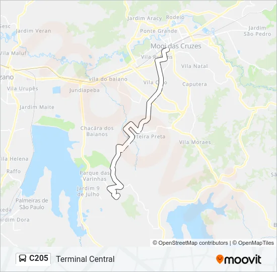 C205 Bus Line Map