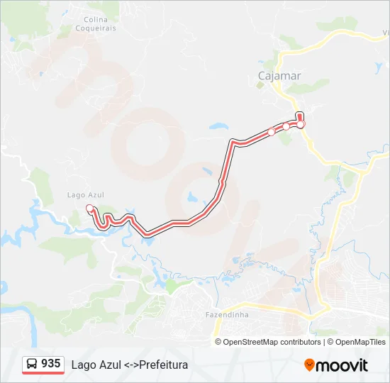 935 Bus Line Map