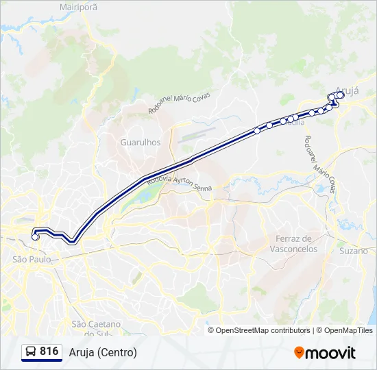 816 Bus Line Map