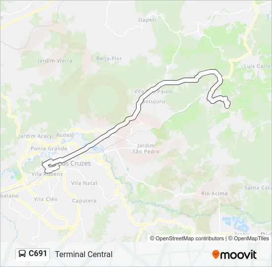 C691 Bus Line Map