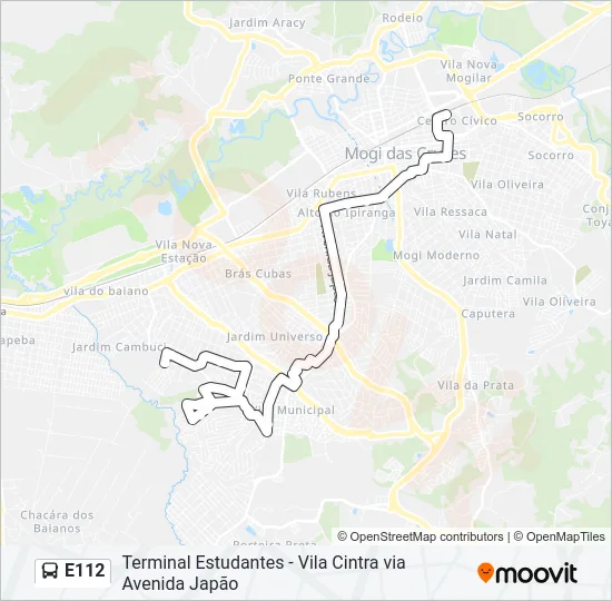 E112 Bus Line Map