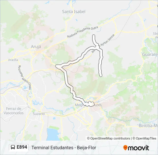 E894 Bus Line Map