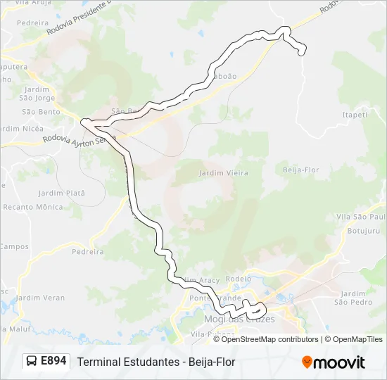 E894 Bus Line Map