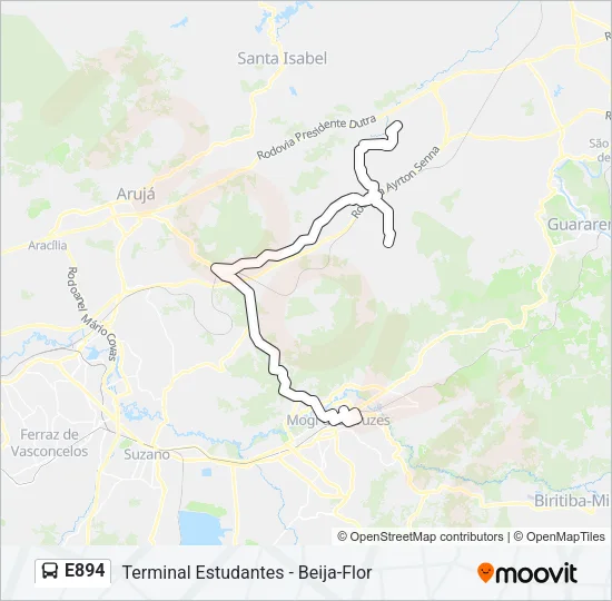 E894 Bus Line Map