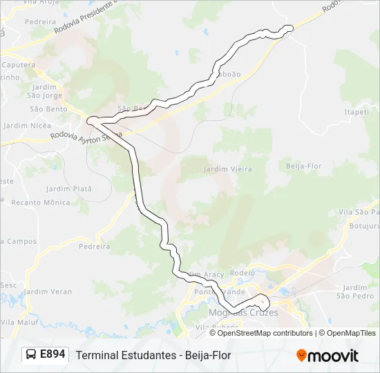 E894 Bus Line Map