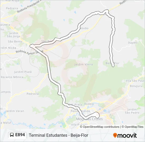 E894 Bus Line Map
