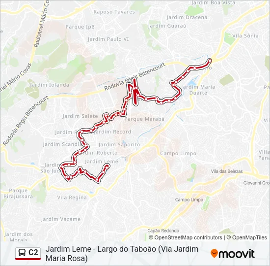 C2 Bus Line Map