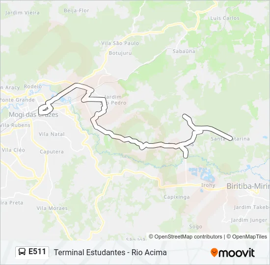 E511 Bus Line Map