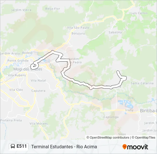 E511 Bus Line Map