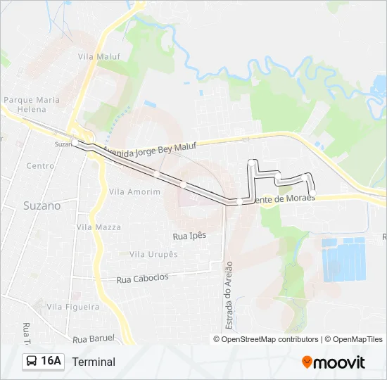 16A Bus Line Map