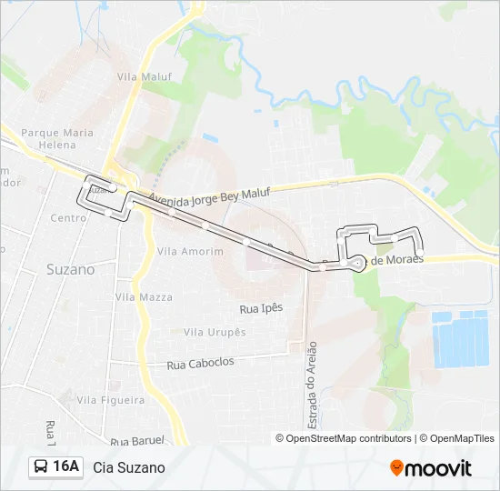 16A Bus Line Map