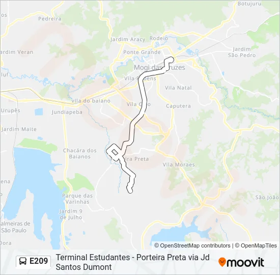 E209 Bus Line Map