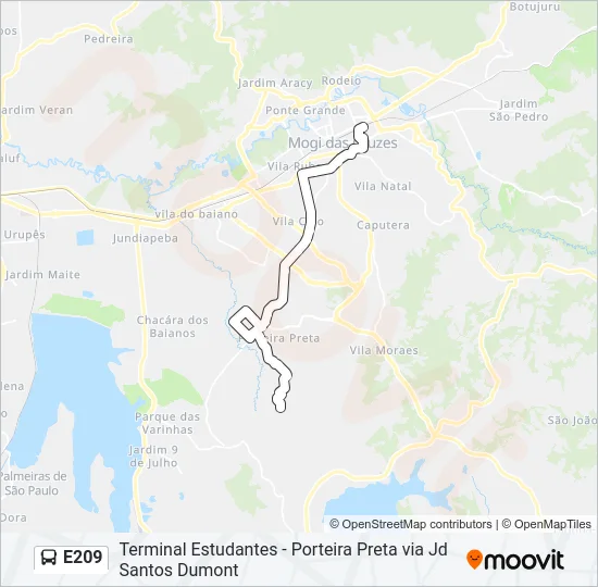E209 Bus Line Map