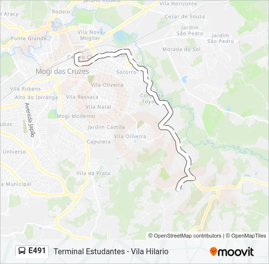 E491 Bus Line Map