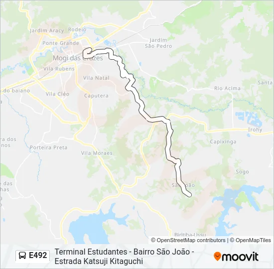 E492 Bus Line Map