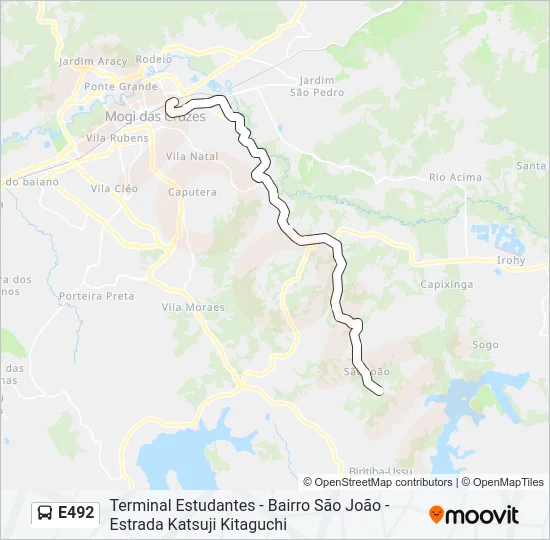 E492 Bus Line Map