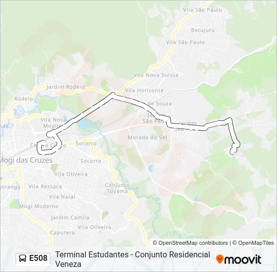 E508 Bus Line Map