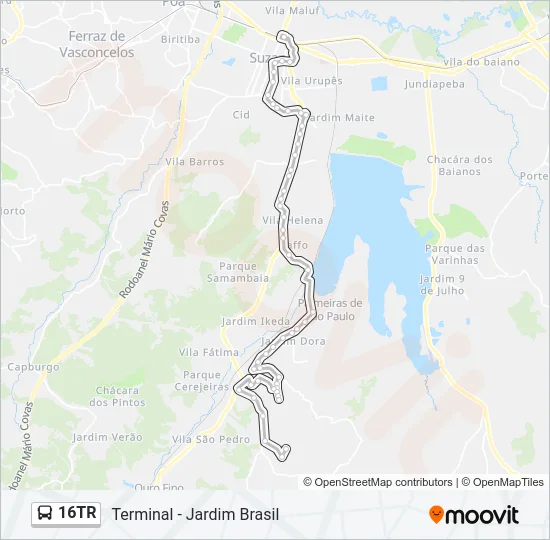 16TR Bus Line Map
