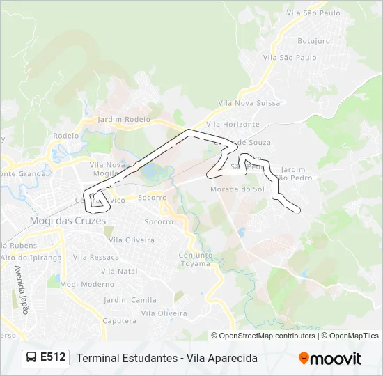 E512 Bus Line Map