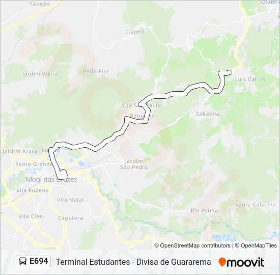 E694 Bus Line Map
