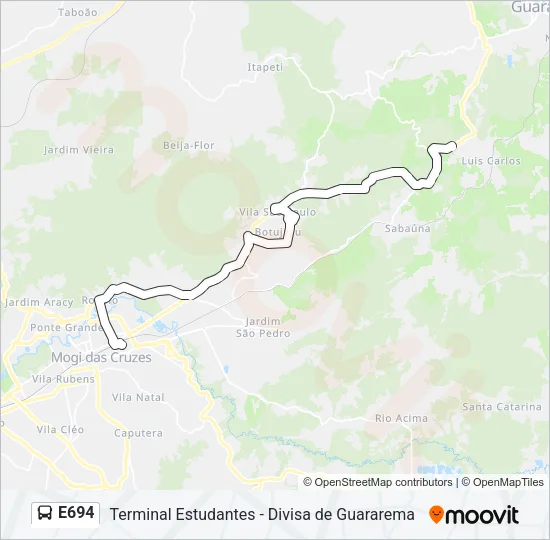 E694 Bus Line Map