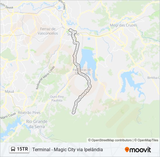 Mapa de 15TR de autobús