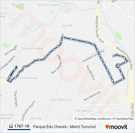 1767-10 Bus Line Map
