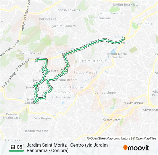 C5 Bus Line Map