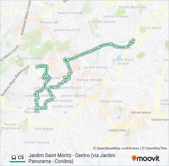C5 Bus Line Map