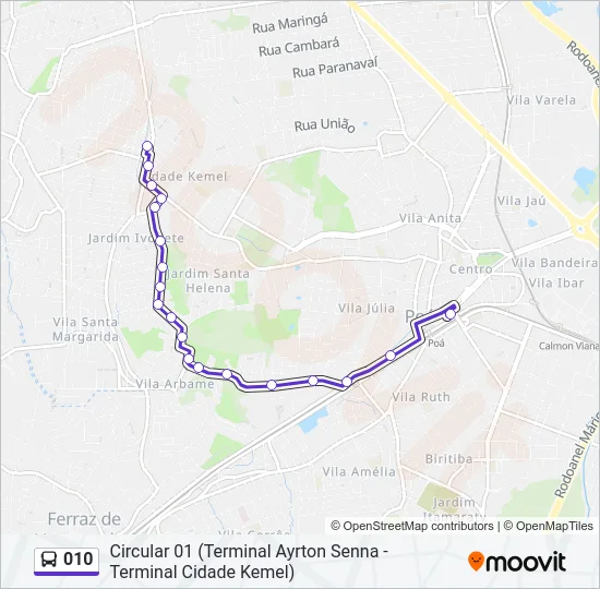010 Bus Line Map