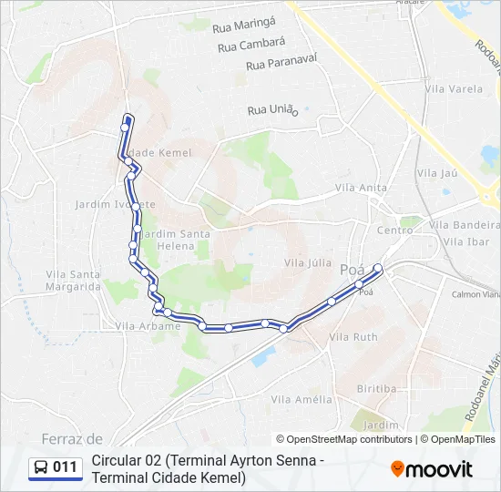 011 Bus Line Map