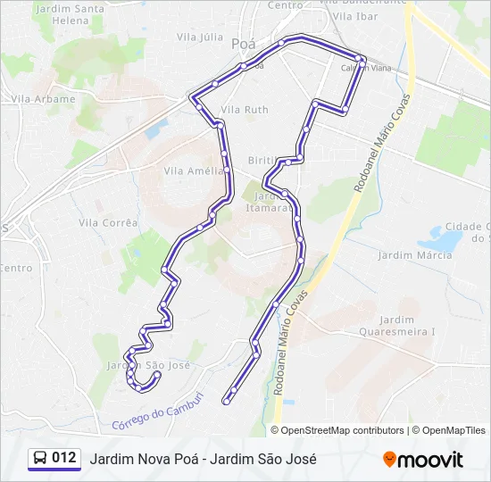 012 Bus Line Map