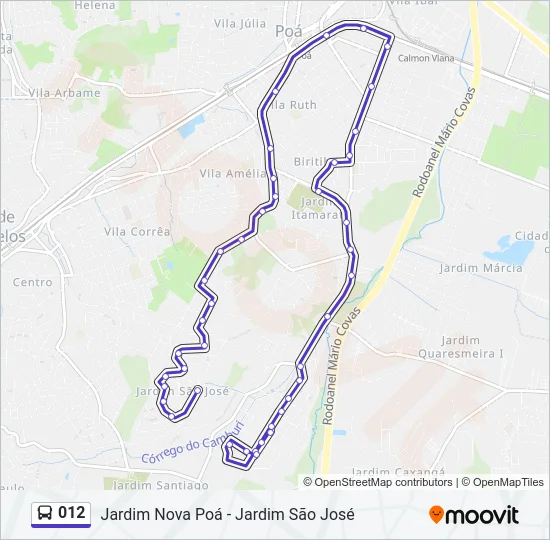 012 Bus Line Map