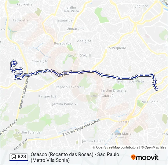 823 Bus Line Map